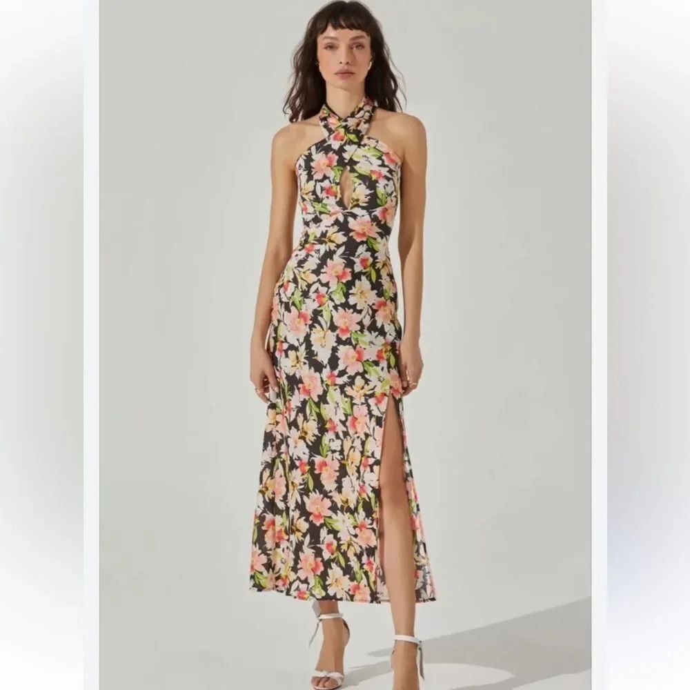 ASTR The Label - Marissa Halter Neck Midi Dress - $138